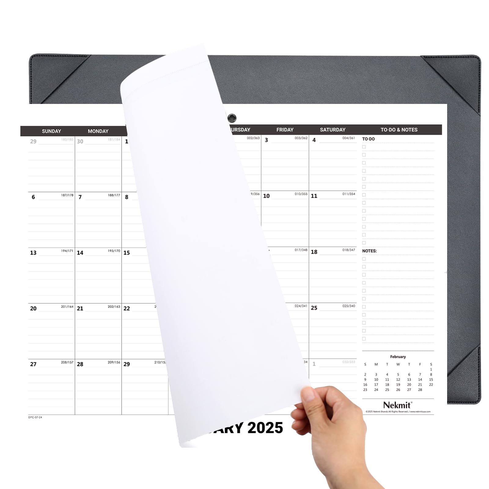 Nekmit 2025-2026 Large Desk Calendar with Desk Protector Pad | 21