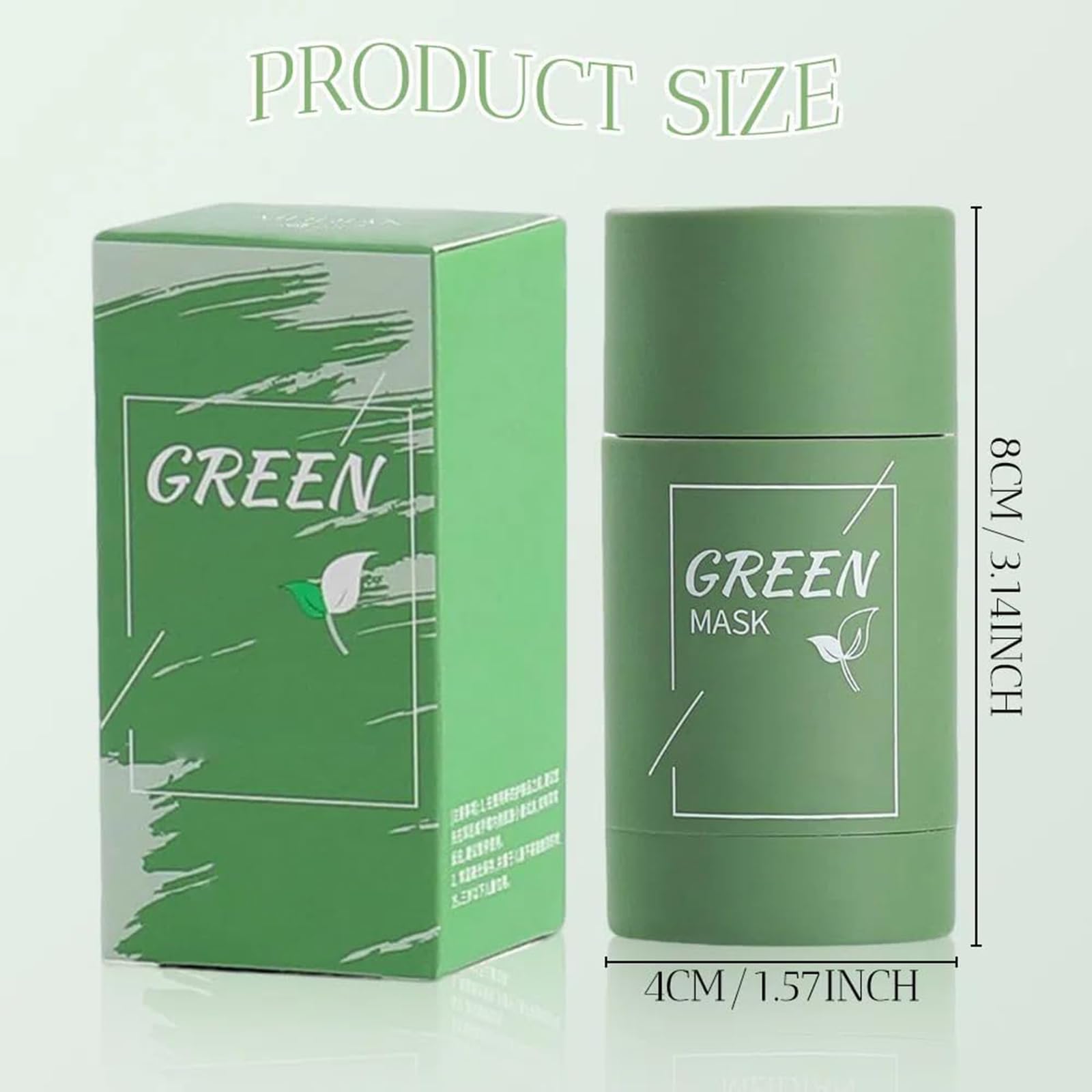 Dermaease Green Tea Deep Cleansing Mask Stick - Pore Minimizer & Oil Control for Acne-Prone Skin | Travel-Friendly Skincare for On-the-Go Glow