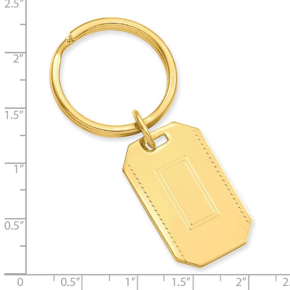 Gold Plated Solid Polished Engravable Key Ring for Men - Personalized Keychain Gift for Anniversary, Birthday & Graduation - Perfect for Everyday Carry, House Keys & Car Keys