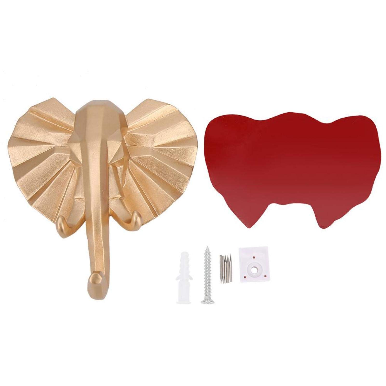 Elephant Resin Wall Mounted Hooks - Animal Shaped Coat & Bag Hanger for Bathroom, Bedroom & Entryway - Durable Wall Hook for Towels, Clothes & Decor