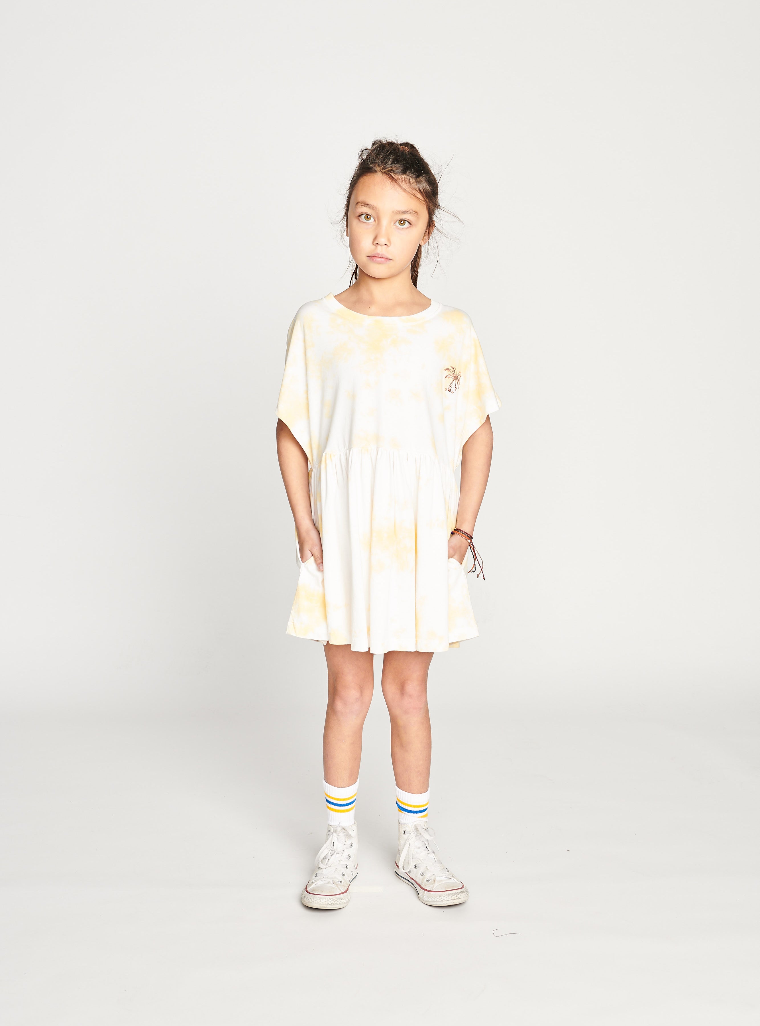 Missie Munster Seas The Day Dress - Lemon Tie Dye Summer Beach Dress for Women | Perfect for Beach Vacations, Pool Parties & Casual Outings