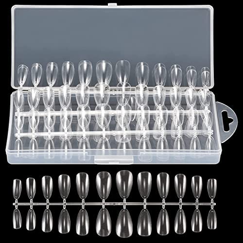 COSLUXE 240PCS Acrylic Press On Nails - Soft Gel Fake Nails Full Cover Tips for DIY Nail Art & Salon Practice (Natural Style) | Perfect for Parties, Weddings & Daily Wear
