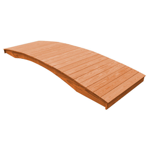 Pressure Treated Pine Wood Garden Bridge - Rustic Outdoor Decorative Walkway for Yard, Pond or Landscape Design | Weather-Resistant & Durable Decking Solution