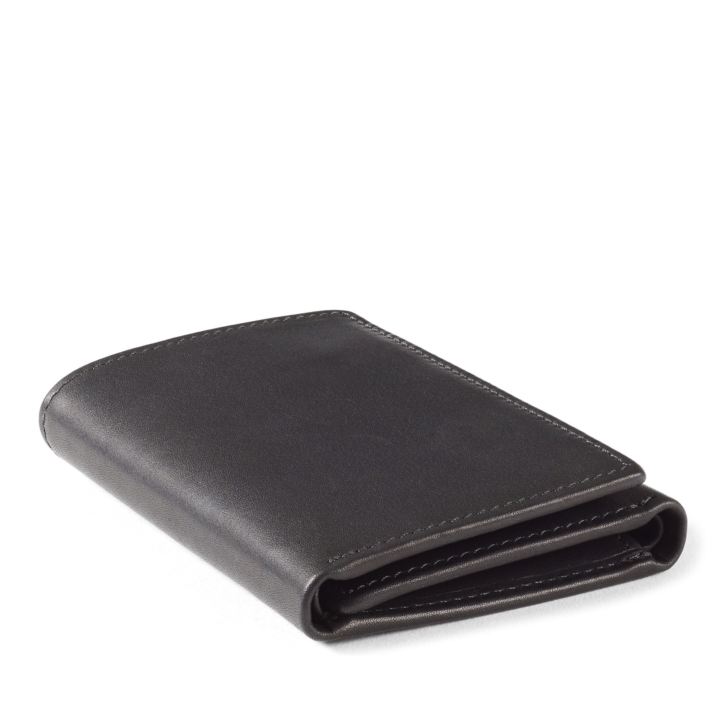 Premium Black Oil Leather Trifold Wallet for Men - RFID Blocking, Multiple Card Slots & ID Window - Perfect for Everyday Use, Travel & Business