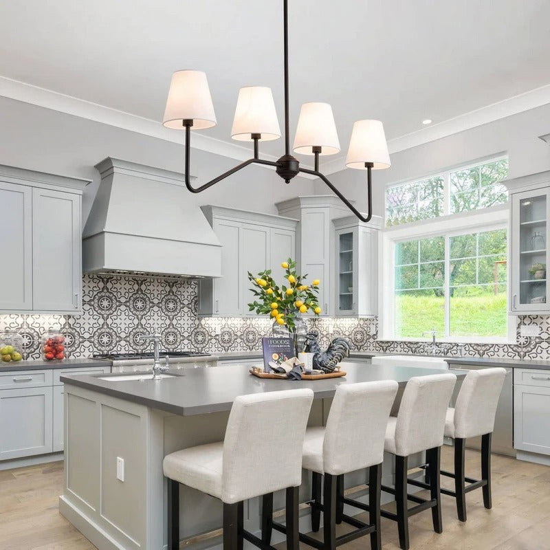 Minimalist Kitchen Island Chandelier - Modern Pendant Lighting for Dining Room & Kitchen Counter - Perfect for Farmhouse, Contemporary Home Decor