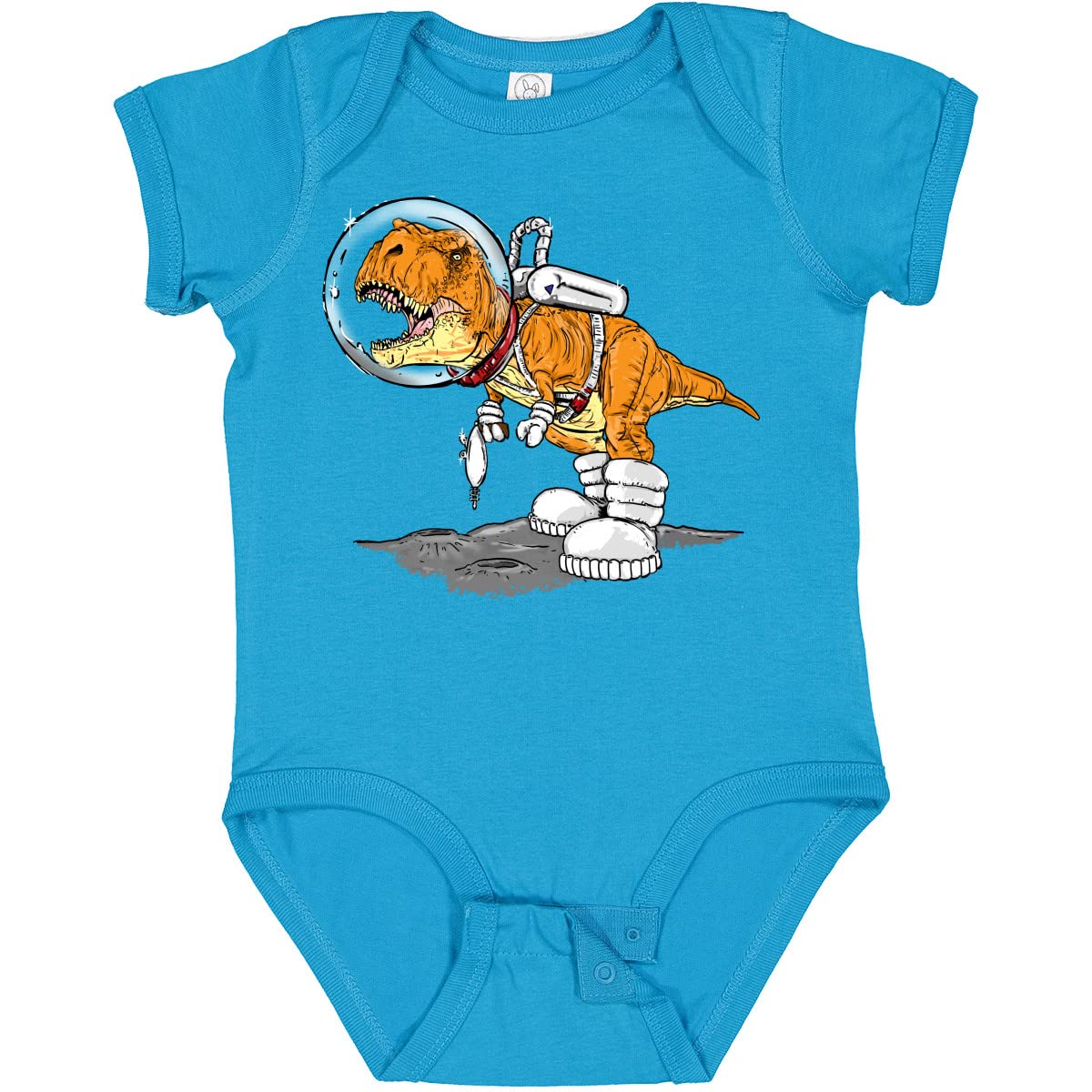 Inktastic Science Fiction Day Astronaut Dinosaur Baby Bodysuit - Cute Space Dino Outfit for Infants & Toddlers - Perfect for Sci-Fi Events, Cosplay & Themed Birthday Parties