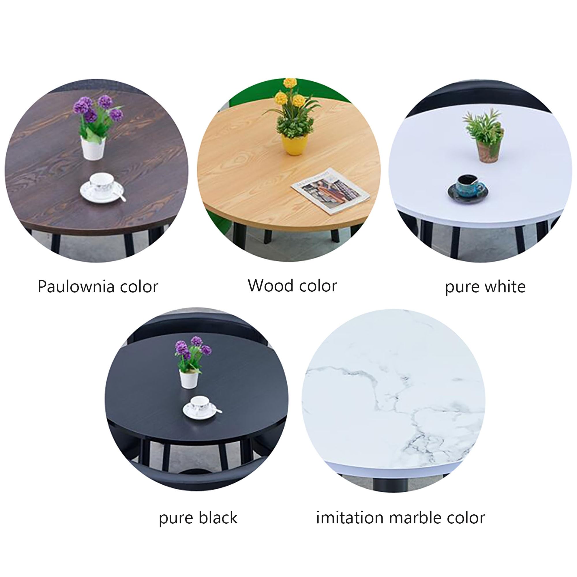 Round/Square Conference Table - Office & Reception Room Furniture Set - 5-Piece Dining Table with Chairs - Compact Coffee Table Set for 4 - Business Meeting Table & Chair Combo - Perfect for Office Meetings, Home Dining & Business Negotiations