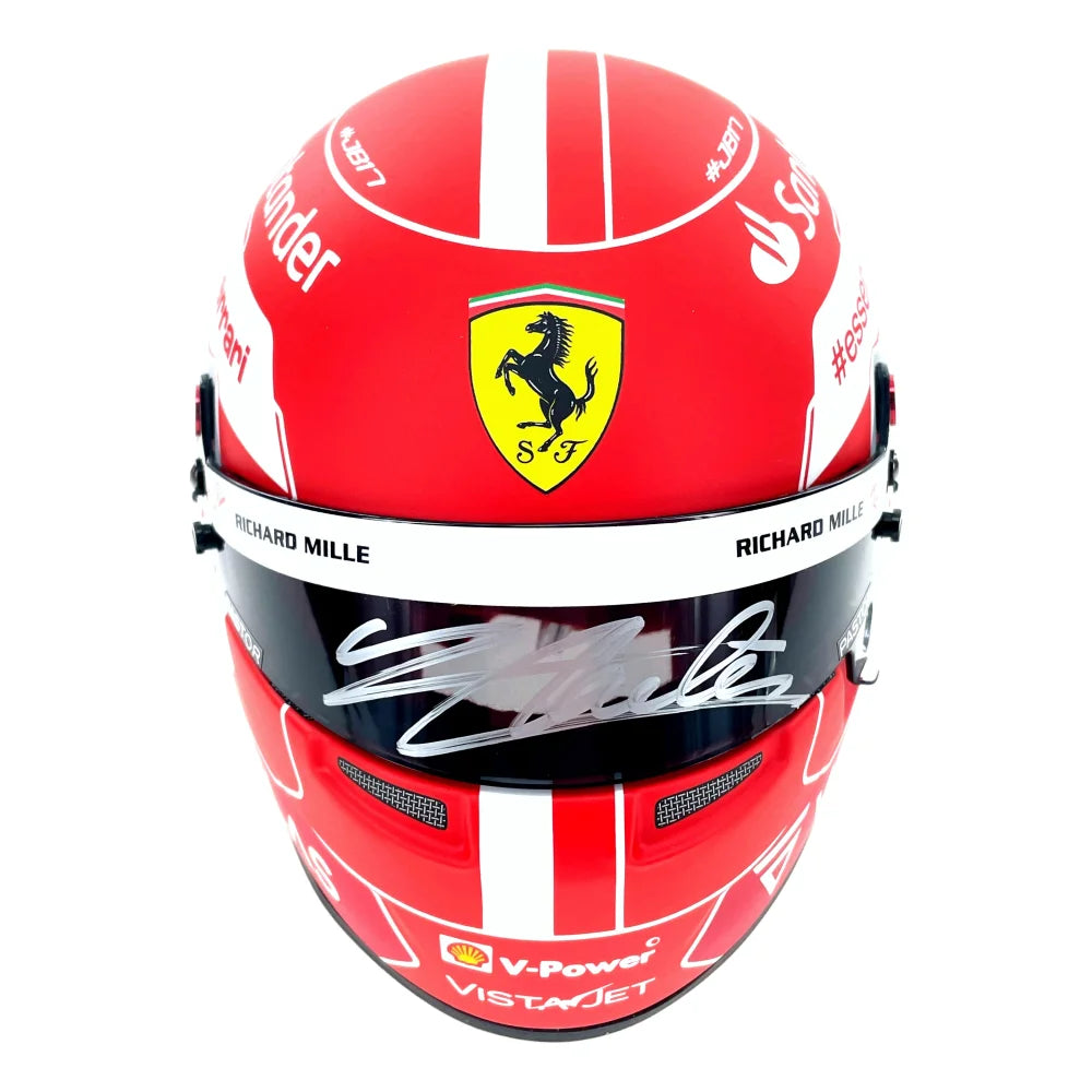 Charles Leclerc Autographed 1:2 Scale Ferrari F1 Mini Helmet - Official Formula One Collectible with BAS COA - Perfect for Racing Fans Display & Memorabilia Collection