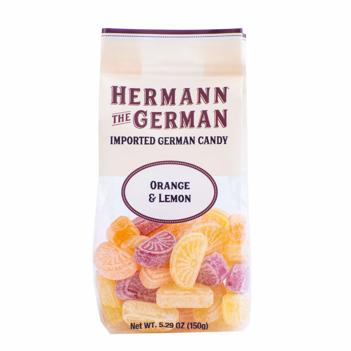 Hermann the German Orange and Lemon Hard Candy - Classic German Sweets for Parties, Gifts & Everyday Treats
