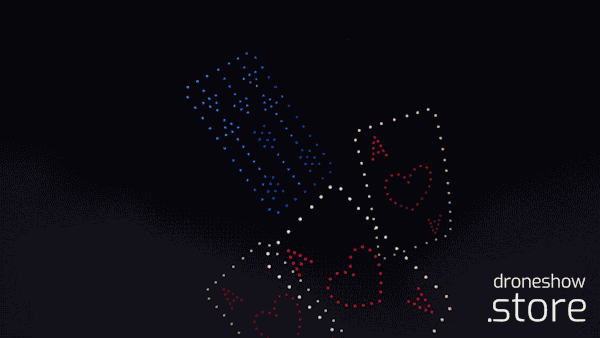 400 Drones for Stunning Light Shows - Professional Animation Playing Cards Drone Display for Events & Weddings
