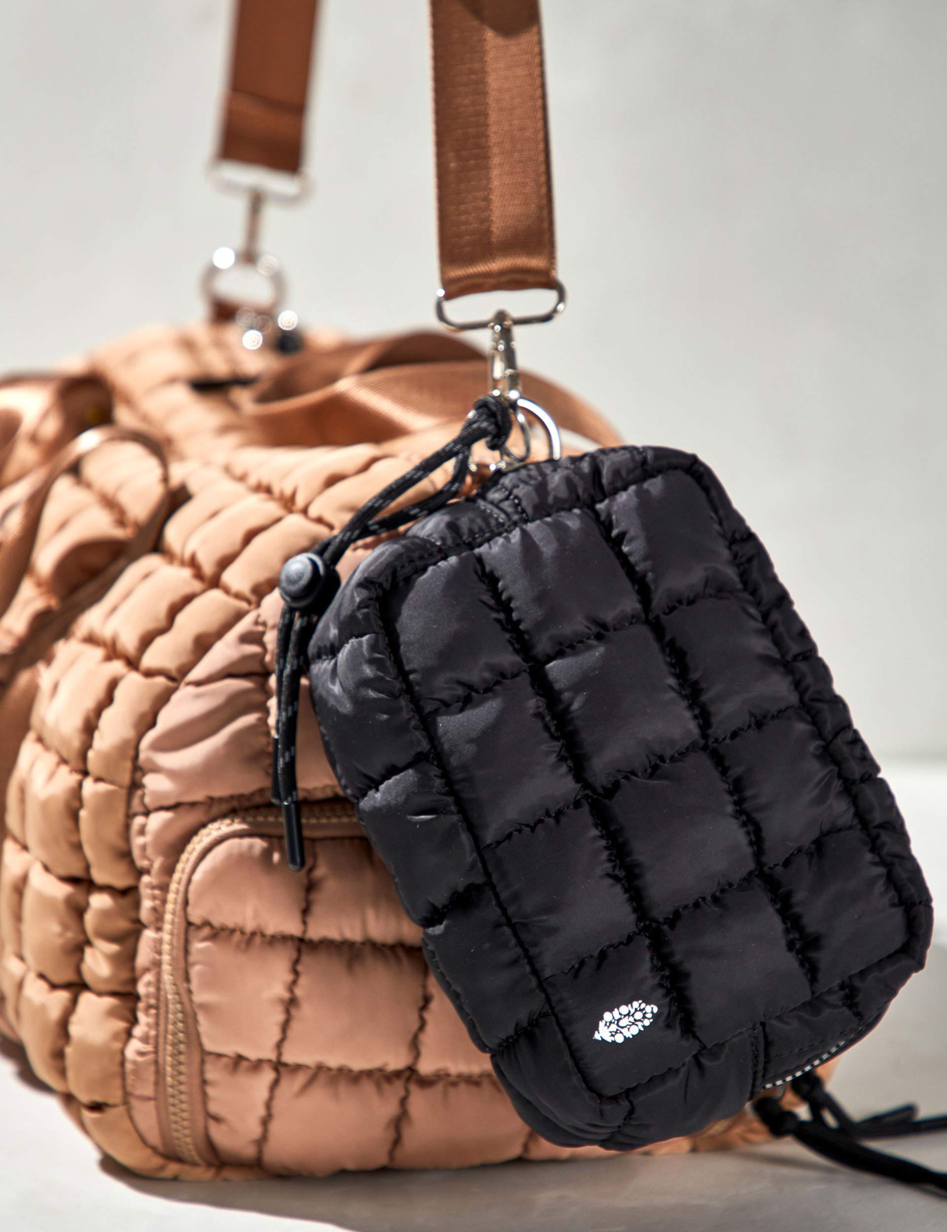 Quilted Mini Crossbody Phone Case - Black | Slim & Stylish for iPhone & Samsung | Perfect for Travel, Shopping & Everyday Use