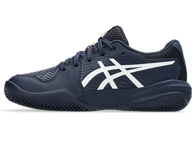 ASICS Gel Resolution X Junior Tennis Shoes for Boys & Girls - Midnight/White - Lightweight & Durable Court Sneakers for Junior Tennis Matches & Training