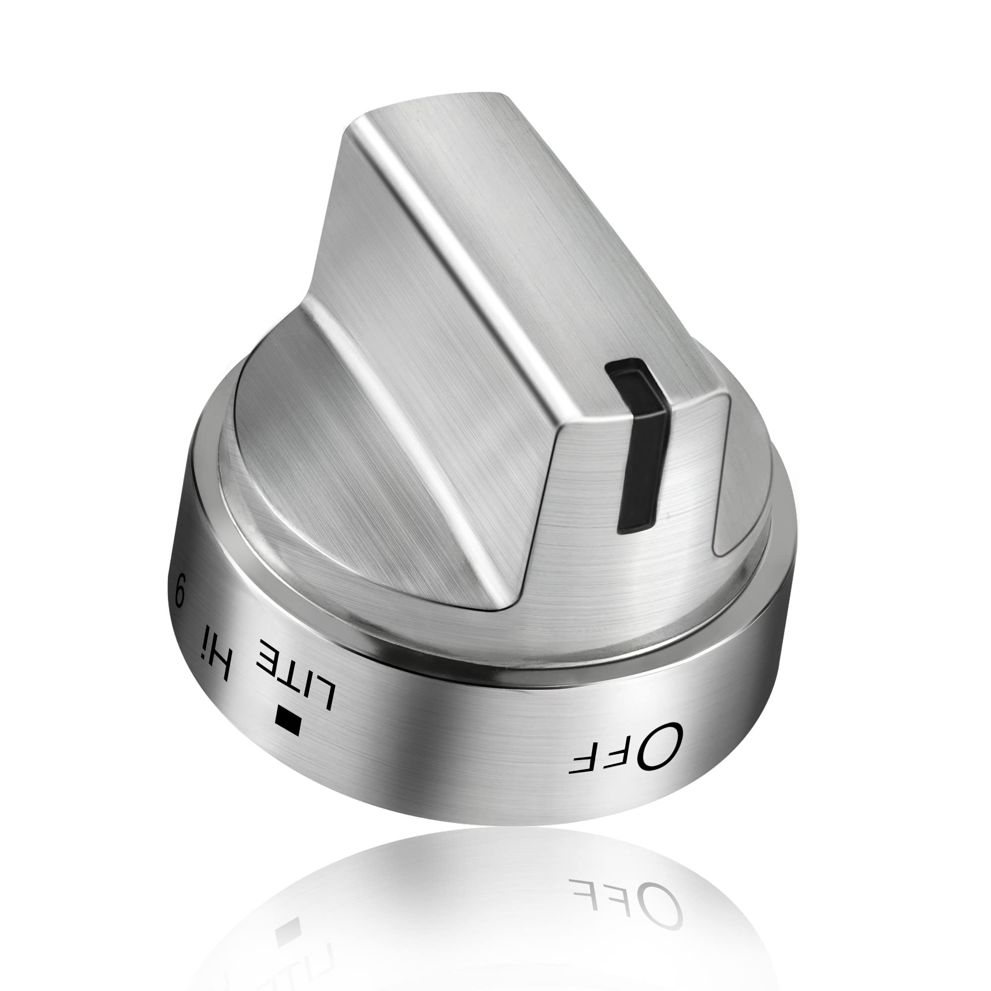 Stainless Steel Gas Stove Knob Replacement for GE - WB03x24818, PS11729081, AP5989029 - Durable Stove Control Knob Compatible with GE Stoves (Not Universal) - Perfect for Kitchen Appliance Repair & Stove Maintenance