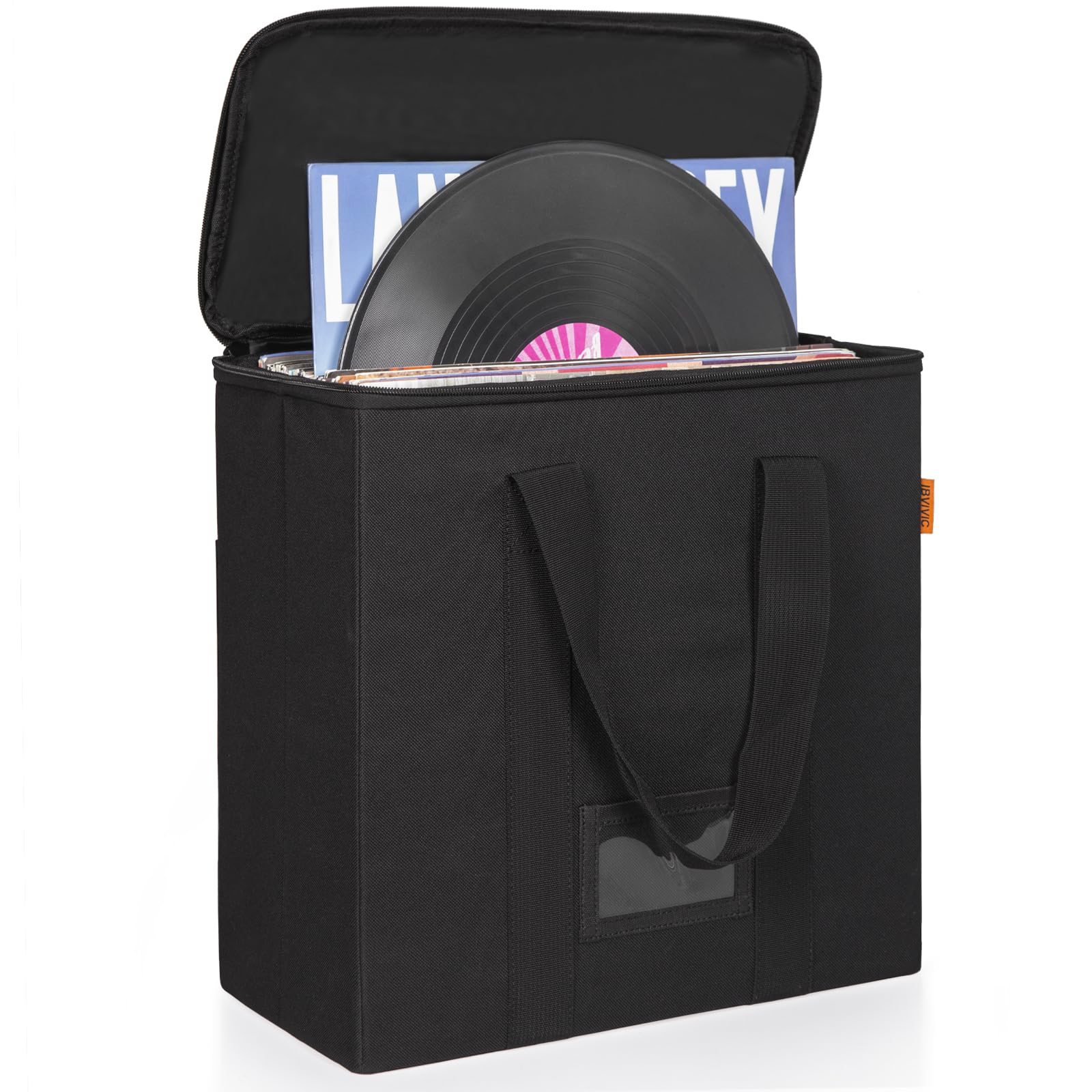 Vinyl Record Storage Box with Lids & Handle - 12 Inch LP Album Organizer Case for DJs & Music Collectors - Perfect for Home, Studio & Travel