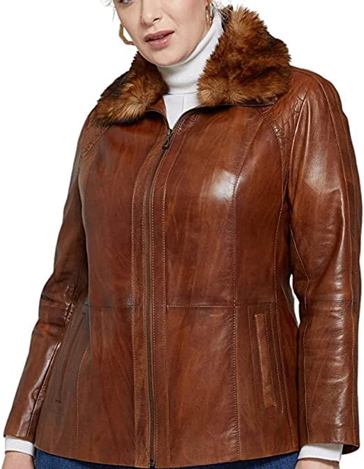 Women's Genuine Leather Jacket - Stylish Brown Trench Coat for Fall & Winter | Perfect for Casual Outfits, Office Wear & Outdoor Adventures