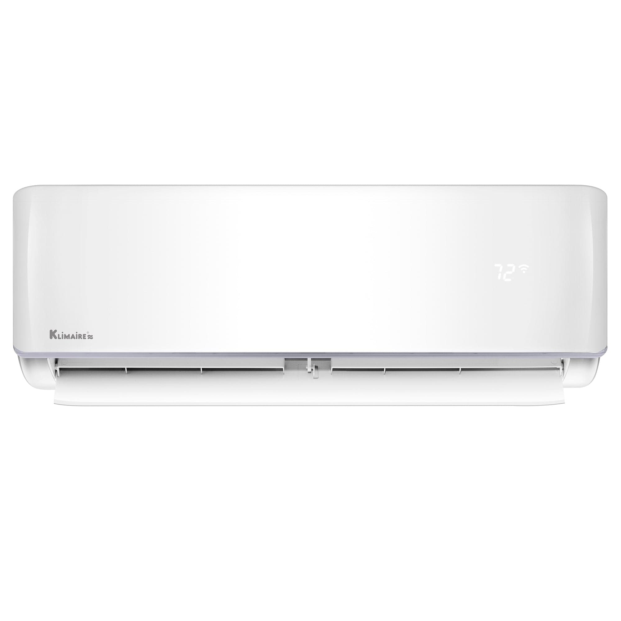 12,000 BTU Klimaire KSIV012 H219 IW 2 Mini Split Wall Mount Air Conditioner & Heat Pump - 220V Ductless Inverter System for Home, Office, or Garage Cooling & Heating