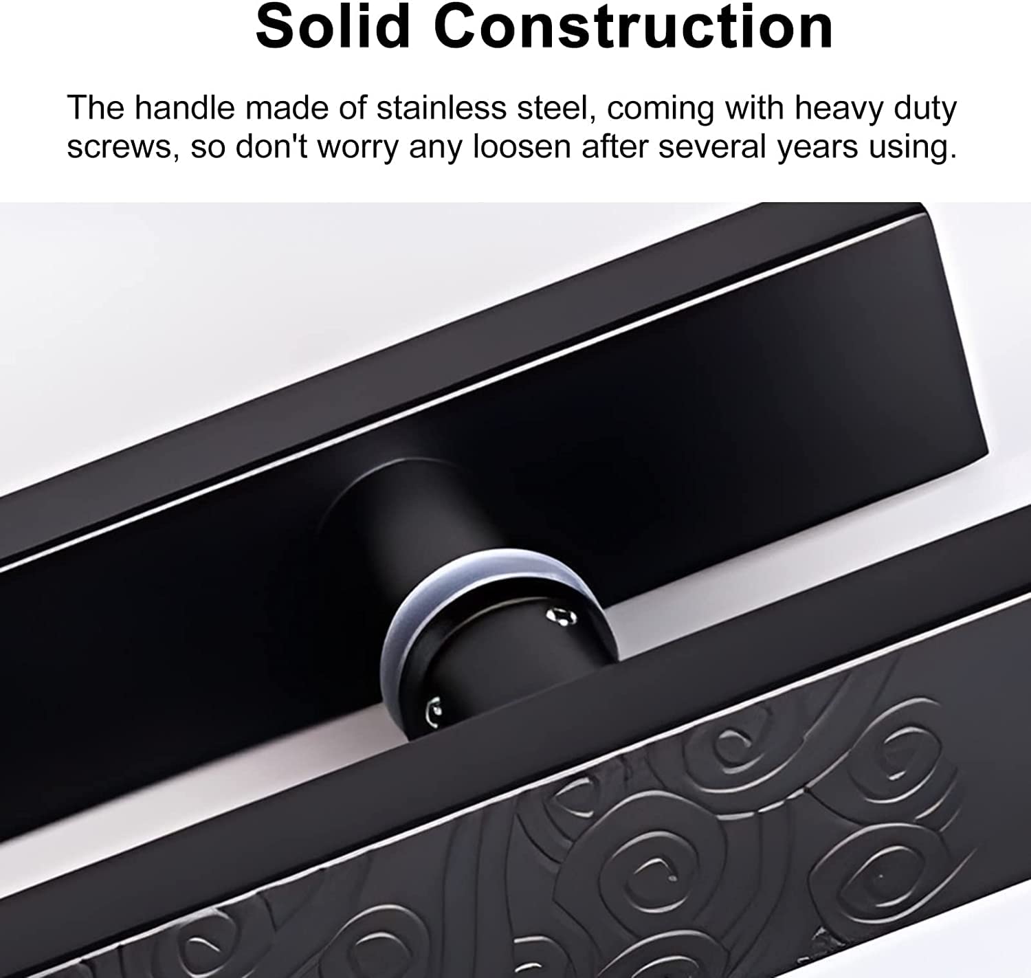ETULLE Modern Push Pull Bar Handle - Black Bronze Gold Door Hardware for Apartments & Restaurants - Rustic Sliding Door Handle (80cm/31.4in) - Perfect for Interior Doors, Commercial Spaces & Home Renovation Projects