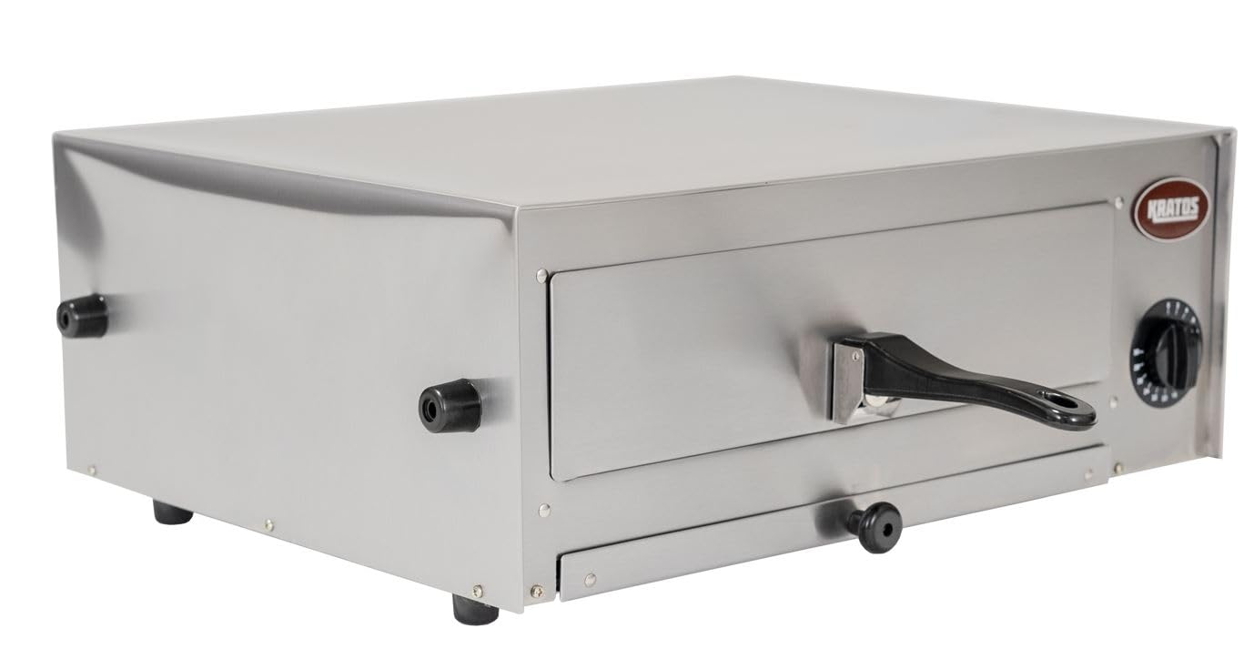 Commercial Countertop Pizza Oven - 1450W Stainless Steel Electric Pizza Maker with Timer for 12