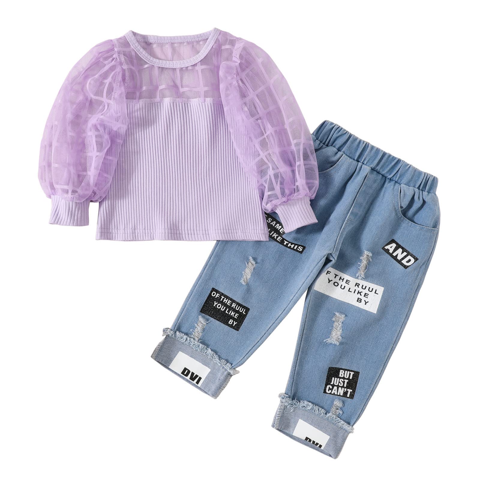 Newborn Baby Girl Ribbed Knit Long Sleeve T-Shirt 3-Piece Fall Outfit Set - Soft Cotton Winter Layering Essentials for Infants 0-12 Months