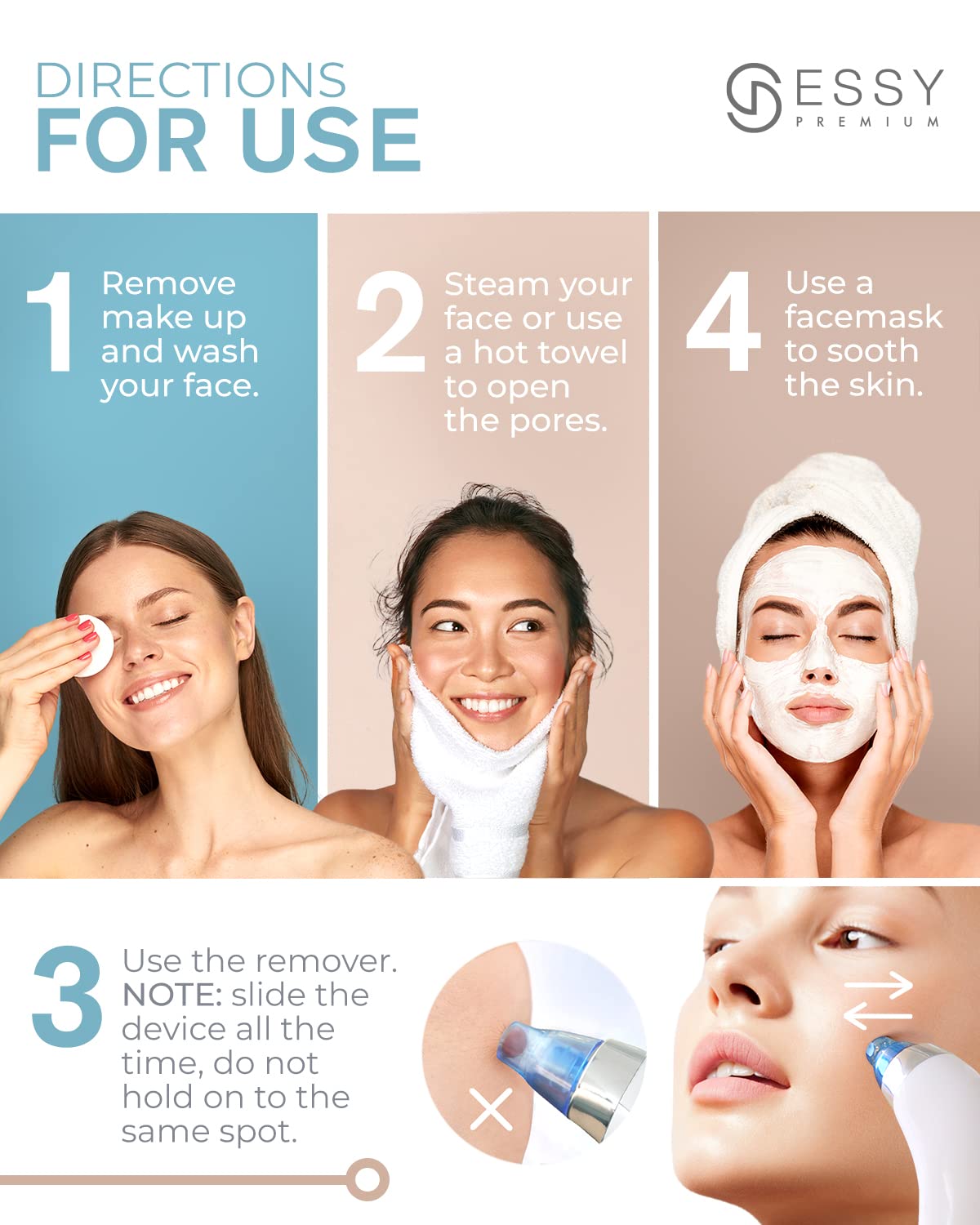 Blackhead Remover Vacuum Tool - Deep Pore Cleaner for Acne & Blackheads - Facial Care at Home