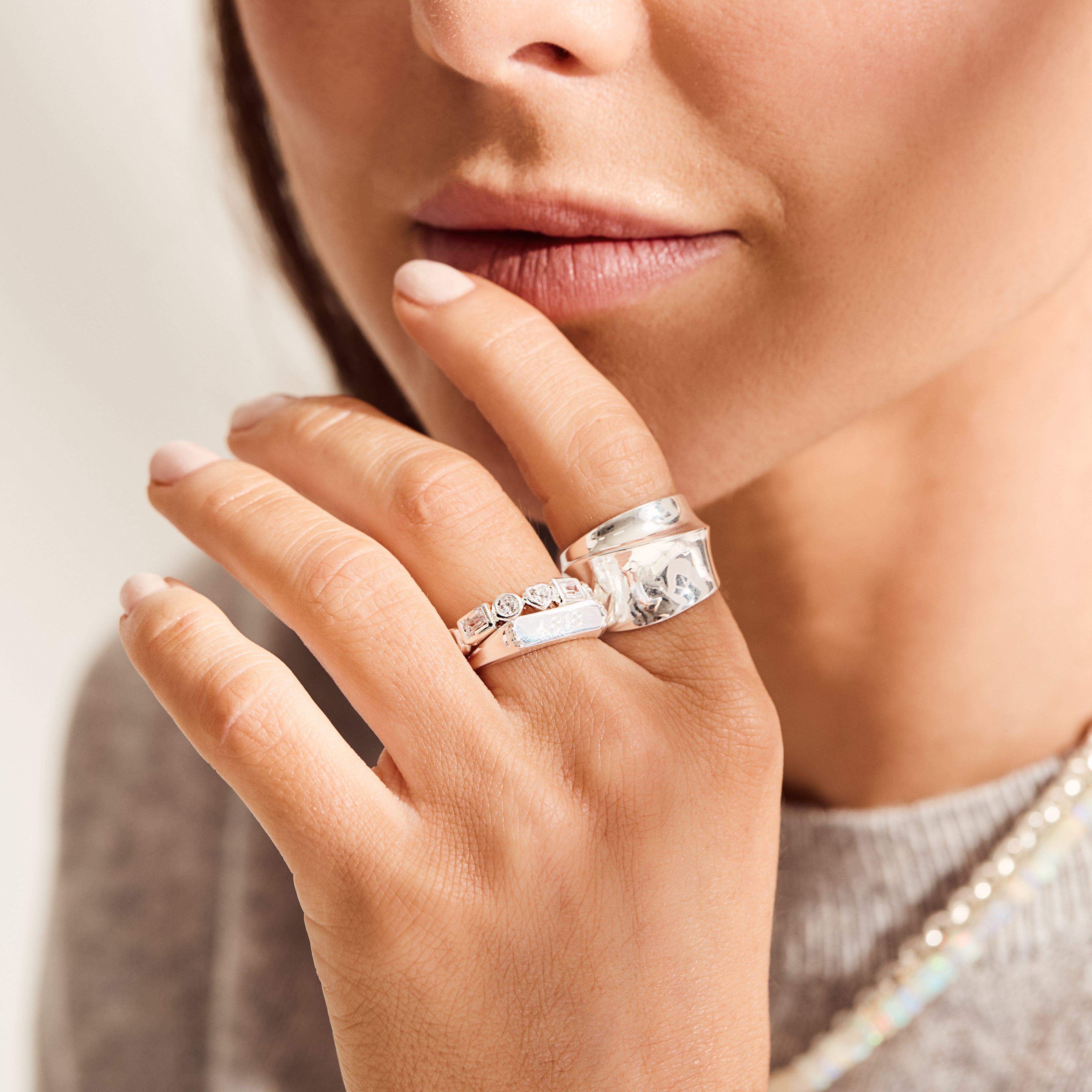 Louise Thompson Lucky Diamond Signet Ring for Women - Elegant 18K Gold Plated Jewelry Gift for Birthday, Anniversary & Special Occasions | Perfect for Daily Wear, Parties & Formal Events