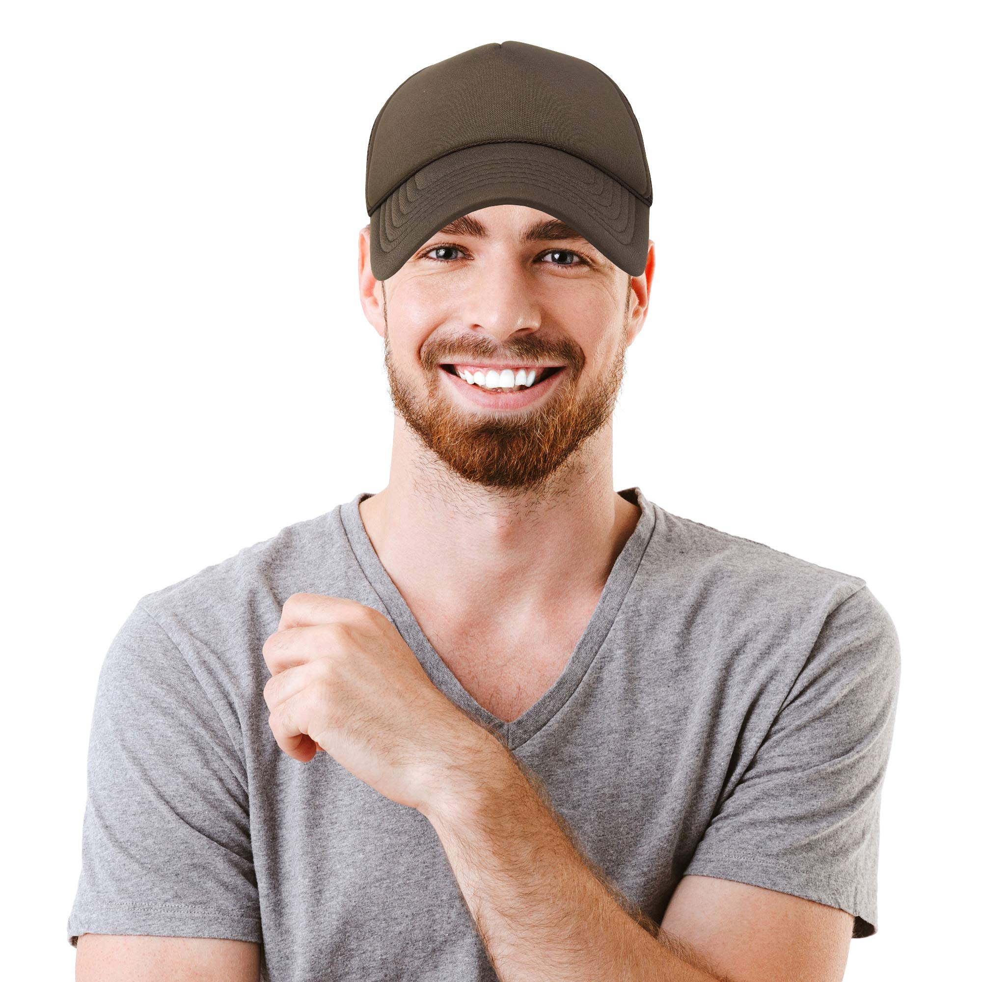 DALIX Solid Blank Trucker Hats Caps 2 Pack - Adjustable Mesh Back Baseball Cap for Men & Women - Perfect for Outdoor Activities, Sports, and Casual Wear