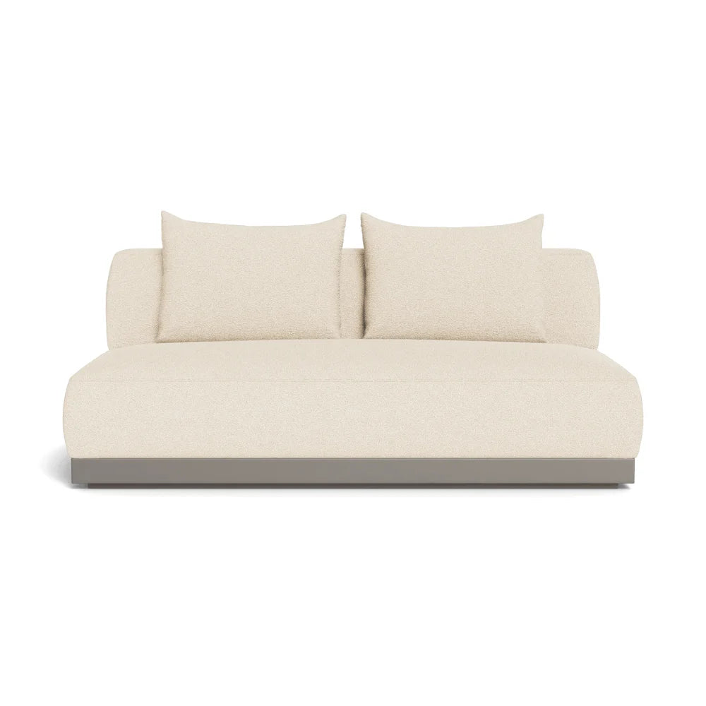 Amalfi 2-Seat Armless Outdoor Sectional Sofa - Waterproof Patio Furniture for Backyard, Poolside & Garden Relaxation