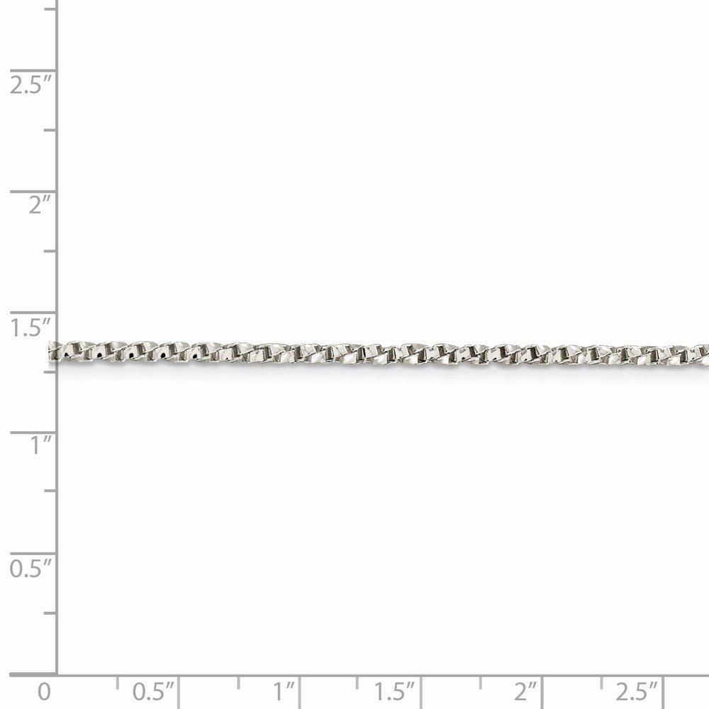 925 Sterling Silver 2.25mm Twisted Box Chain Necklace with Lobster Clasp - 18 Inch Dainty Necklace for Women, Men - Perfect for Layering, Gifts & Everyday Wear