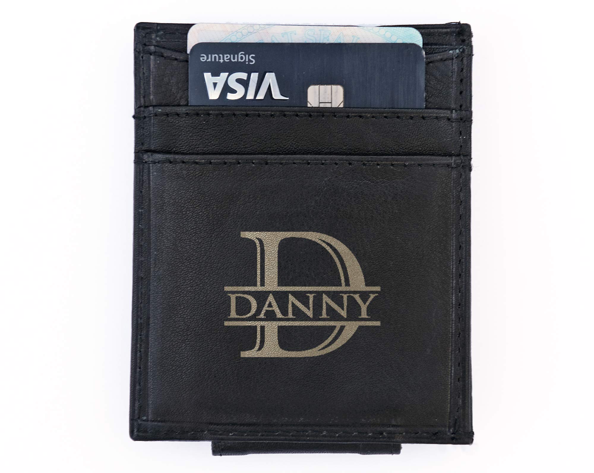 RFID Blocking Leather Wallet with Money Clip - Personalized Gift for Men & Women | Father's Day, Birthday