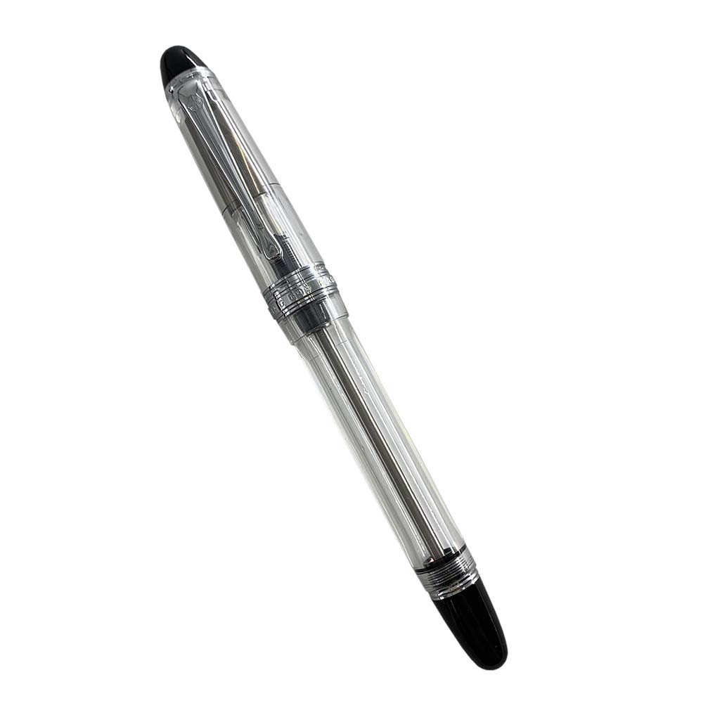 Lanxivi 699 Vacuum Fountain Pen - Fine Nib, Clear Demonstrator for Writing & Calligraphy