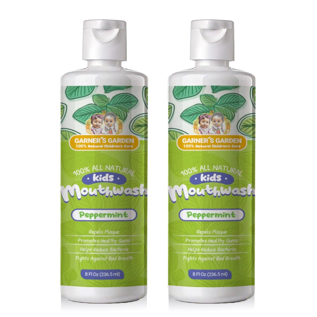Kids Natural Mouthwash with H2O2 - Fluoride-Free Antibacterial Oral Rinse for Fresh Breath & Healthy Teeth | Safe for Children's Daily Dental Care