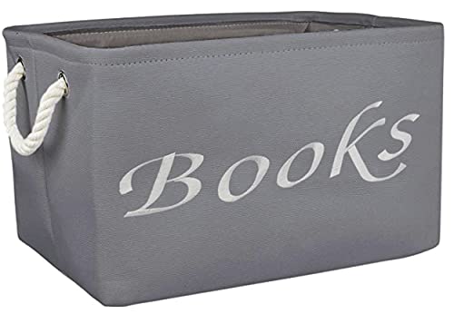 Embroidered Tote Bin - Large Storage Basket for Nursery, Bedroom & Closet Organization - Multi-Purpose Book Bin for Classroom & Home Use - Perfect for Toys, Books & Clothes Storage