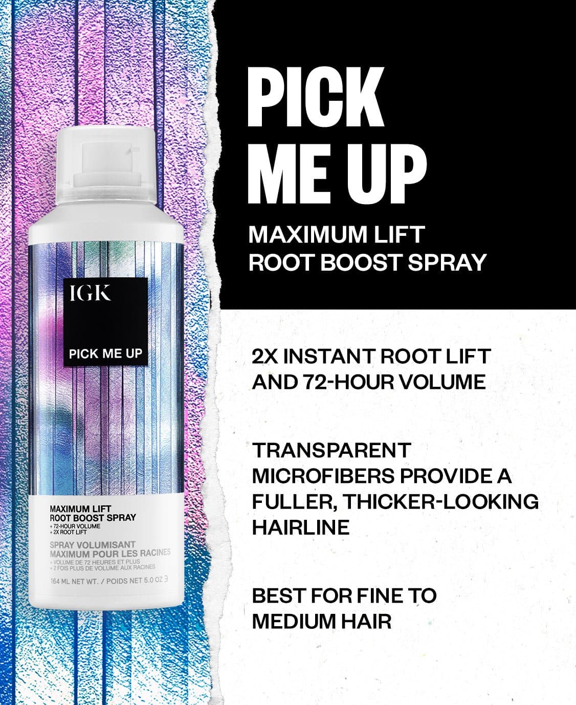 Pick Me Up Root Spray for Hair Growth & Thickening - Natural Volumizing Treatment for Thin & Fine Hair - Perfect for Daily Styling & Salon Use