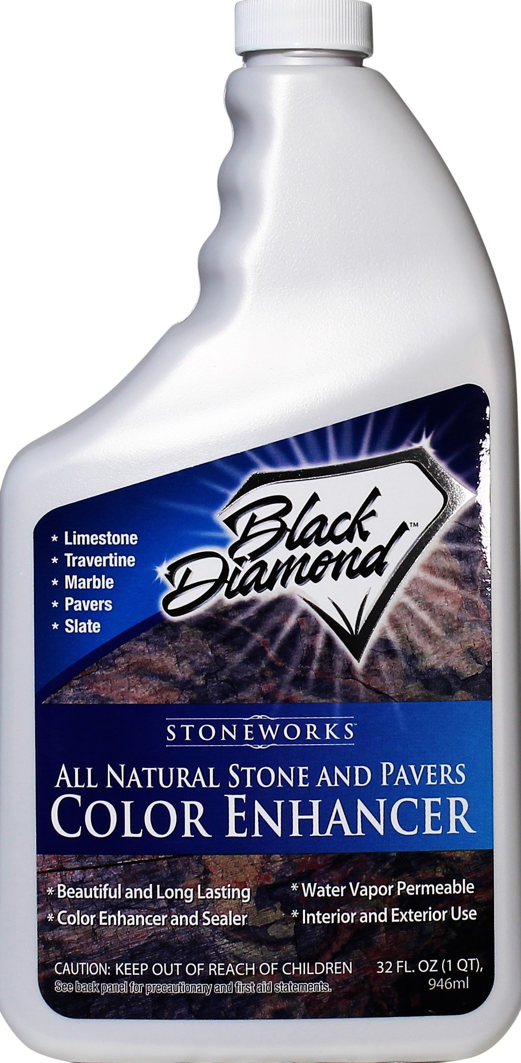 Premium Color Enhancer & Sealer for Natural Stone & Pavers - Protects Marble, Travertine, Limestone, Granite, Slate, Concrete, Grout, Brick & Block (1 Quart) - Ideal for Outdoor Patios, Driveways & Interior Stone Surfaces