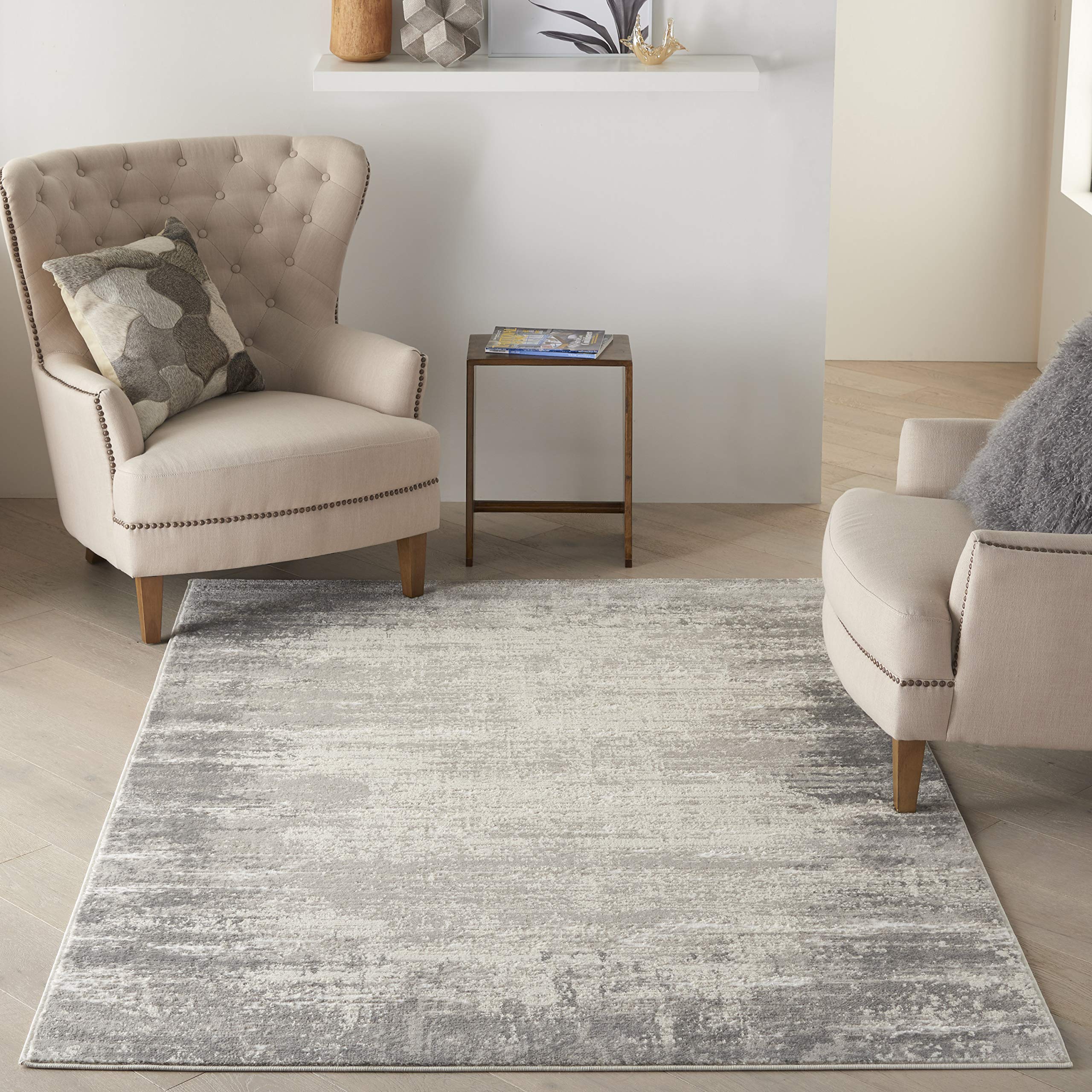 Nourison Cyrus Abstract Ivory/Grey 5'3