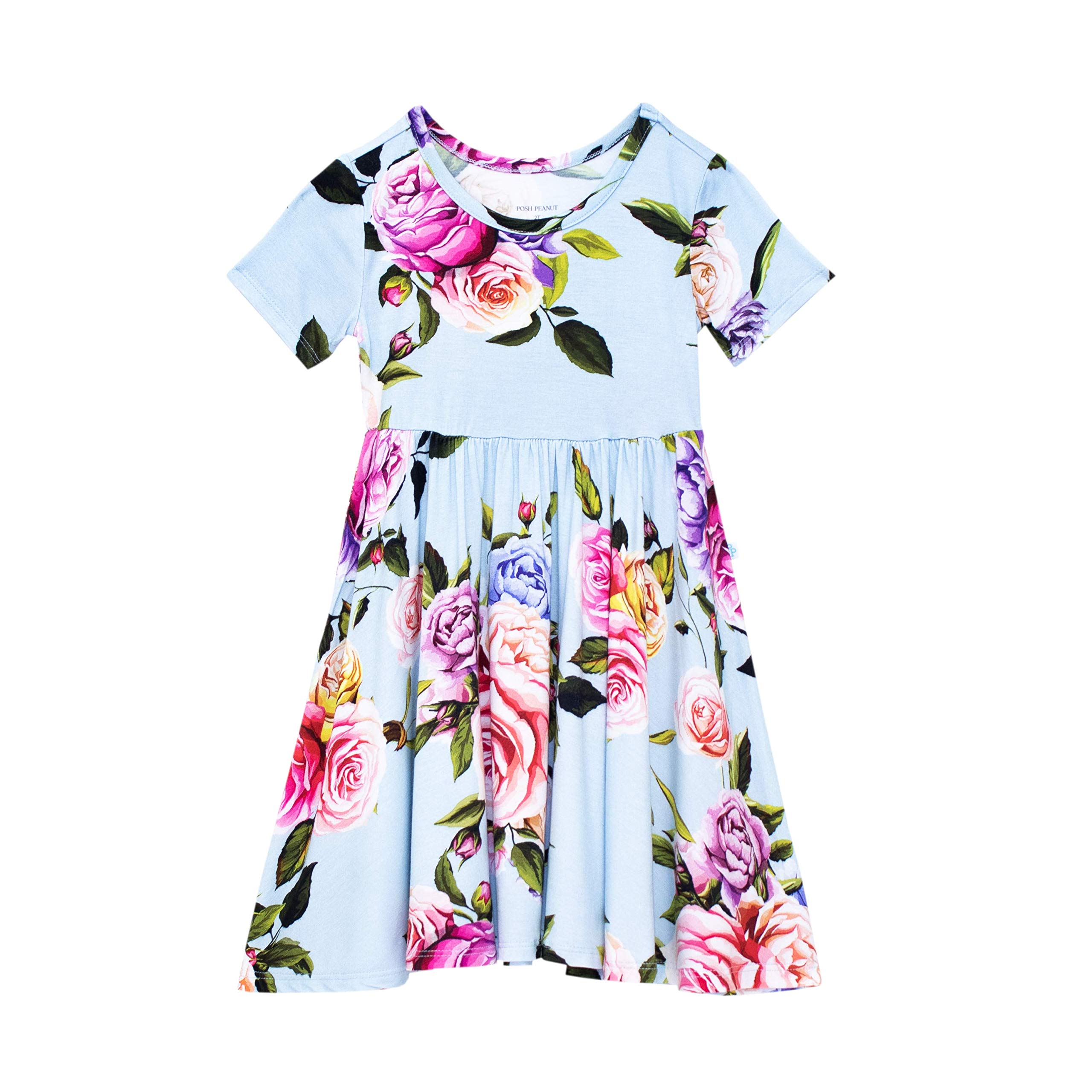 Posh Peanut Girls Dresses - Soft Bamboo Viscose Baby & Toddler Clothes - Cute Summer Outfits for Playdates, Beach & Birthday Parties
