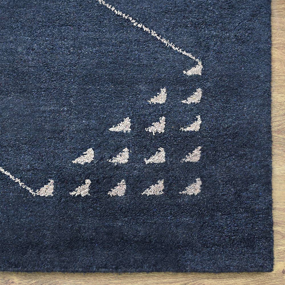 Handmade Sanctuary Hand Knotted Wool Rug - Bohemian Style Area Rug for Living Room, Bedroom & Home Decor