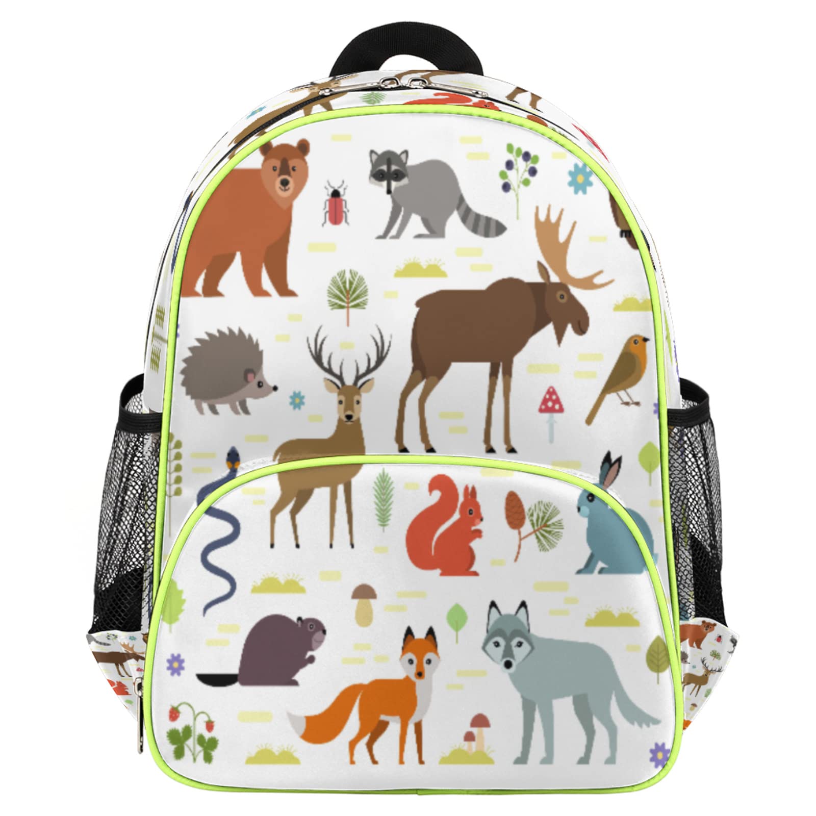 Cute Cartoon Animal Backpack for Toddlers & Kids - Deer, Bear, Hedgehog, Rabbit, Squirrel Designs | Waterproof Mini Preschool Backpack with Chest Strap | Perfect for School, Daycare, Travel & Outdoor Adventures