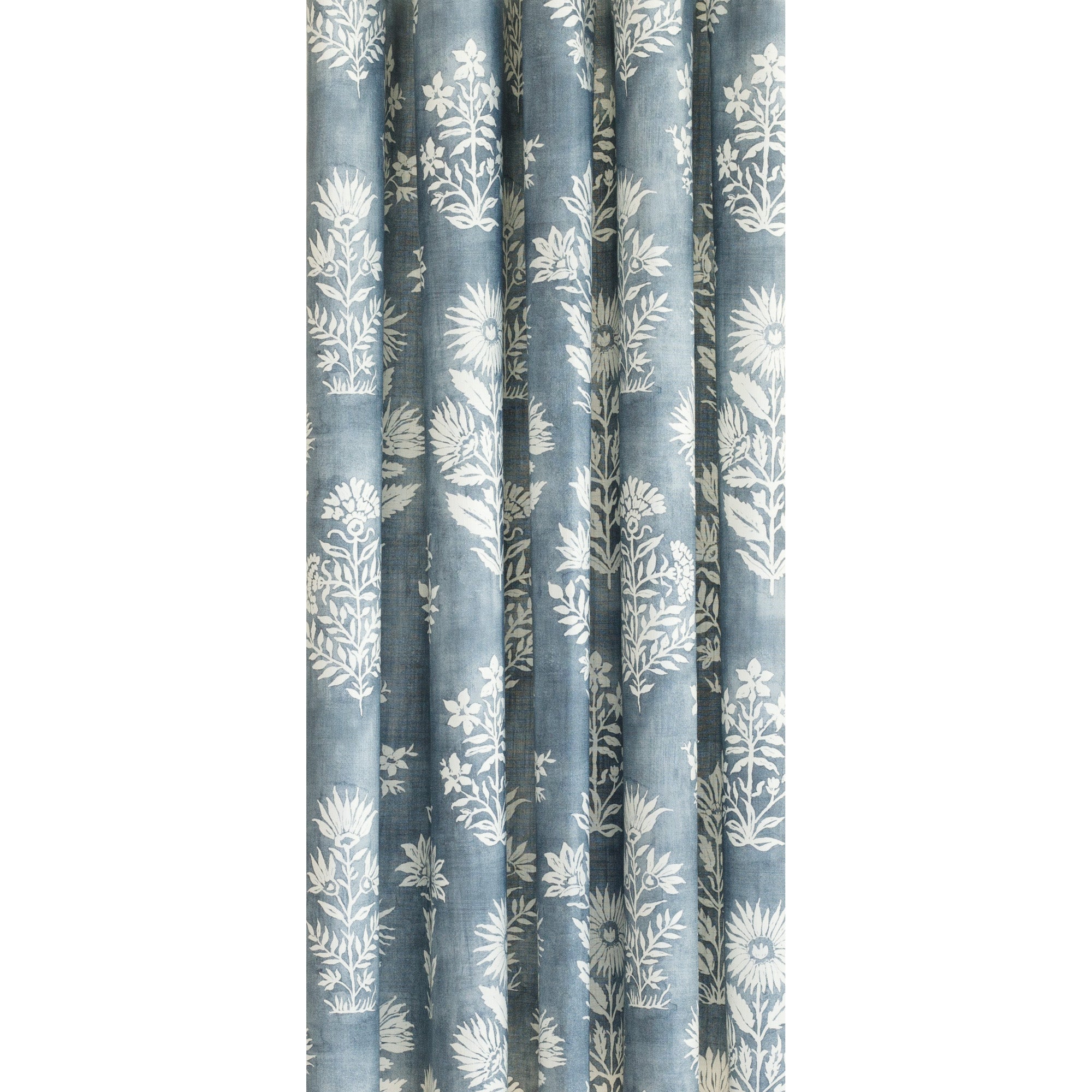 Premium Flora Fabric - Soft & Durable Denim Blue Cotton Material for DIY Crafts, Upholstery & Home Decor | Perfect for Sewing, Quilting & Fashion Projects