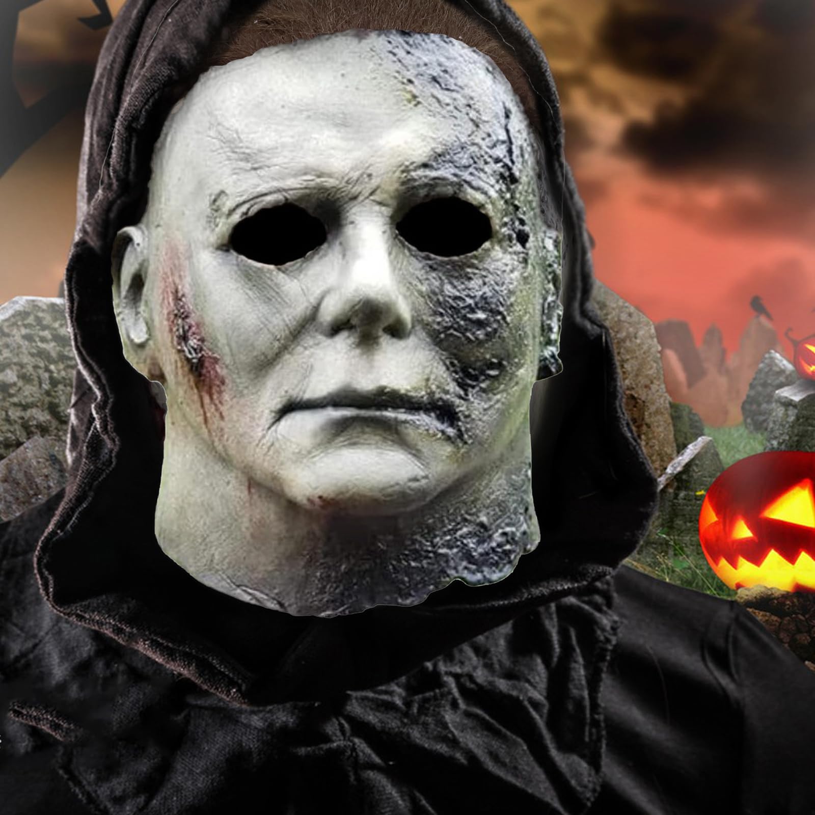 Michael Myers Halloween Mask - Scary Horror Cosplay Mask for Halloween Parties & Costume Events | Perfect for Trick or Treat, Haunted Houses & Horror Movie Nights