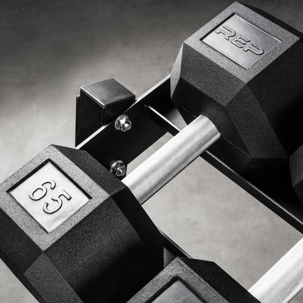 3-Tier Dumbbell Rack for 5-50 Lb Dumbbells - Heavy Duty Matte Black Dumbbell Stand for Home Gym, Garage & Fitness Studio - Space Saving Weight Rack Organizer for Dumbbell Sets