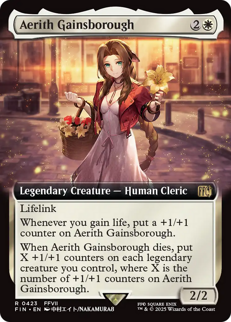 Aerith Gainsborough Extended Art Card - Final Fantasy VII Collectible Trading Card Game - Perfect for Fans, Collectors & Gaming Enthusiasts - Great for Display, Gifts & TCG Battles