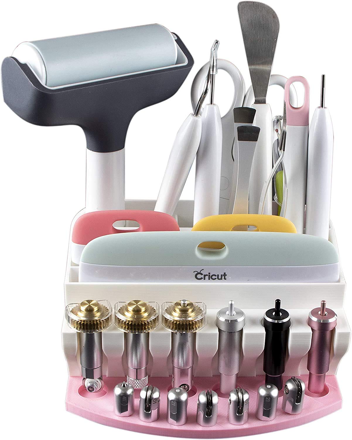 Pink Cricut Tools Organizer - Blade Holder Caddy & Accessories Storage for Cricut Maker, Explore Air 2 | Perfect for Craft Room, Scrapbooking & DIY Projects