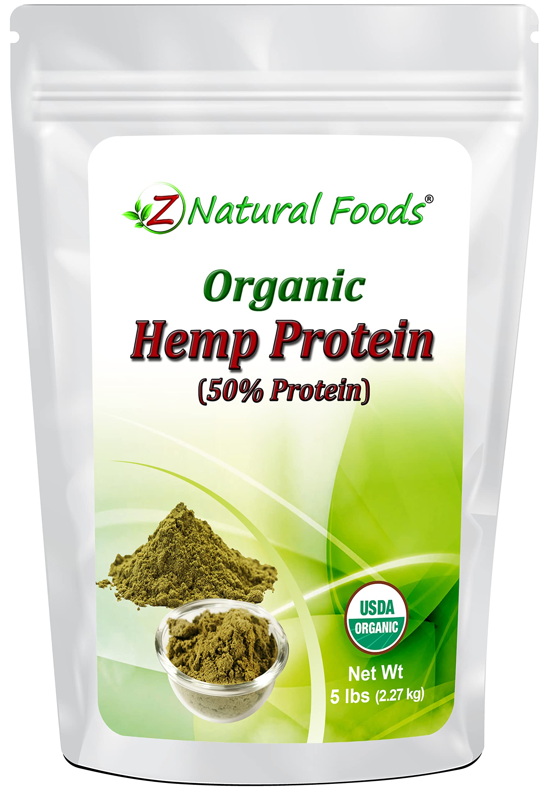 Organic Hemp Protein Powder - Unflavored & Unsweetened Plant-Based Superfood | Vegan, Non-GMO, Gluten-Free | 5 lb Bulk Size for Smoothies, Shakes, Meal Replacement & Baking | Perfect for Post-Workout Recovery & Healthy Lifestyle