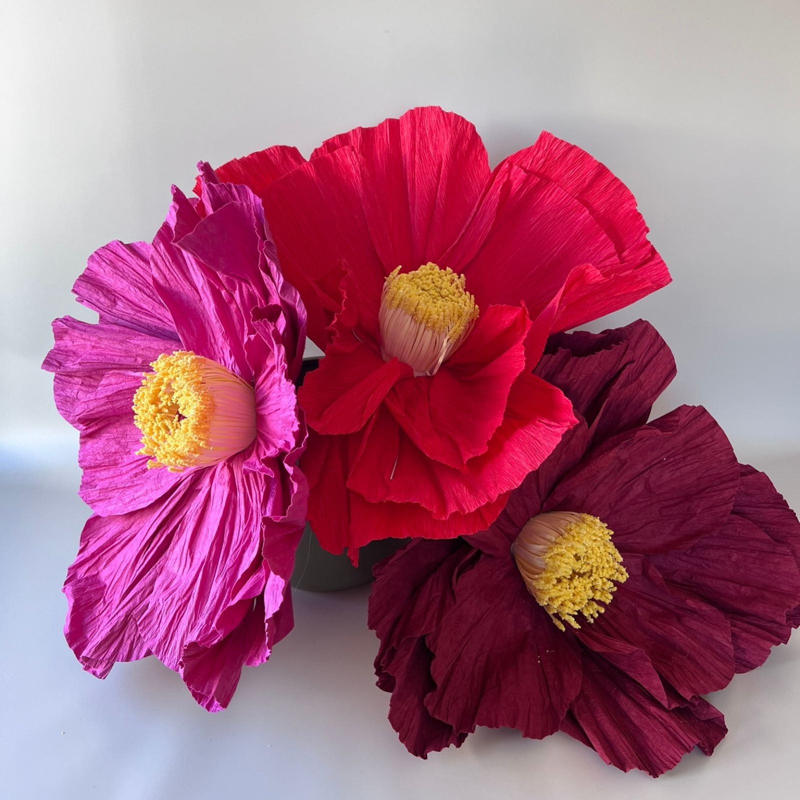40cm Giant Red Peony Crepe Paper Flower - Perfect for Wedding Decor, Home Centerpieces, and DIY Craft Projects