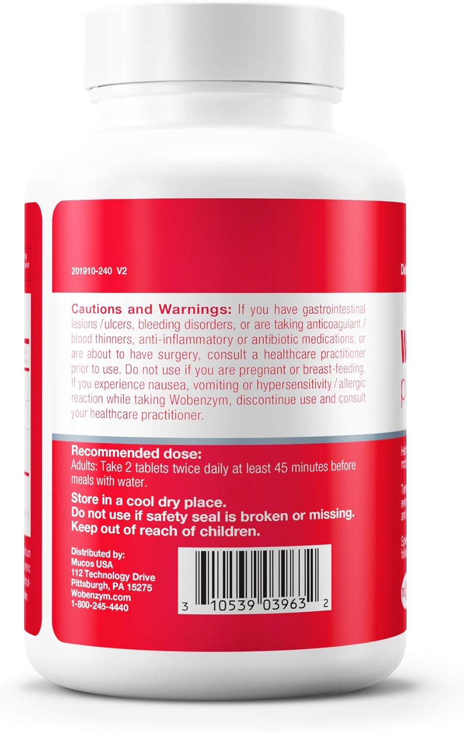 Douglas Labs Wobenzym Plus 120 Tablets - Enzyme Supplement for Joint Support & Immune Health - Ideal for Athletes & Active Lifestyles