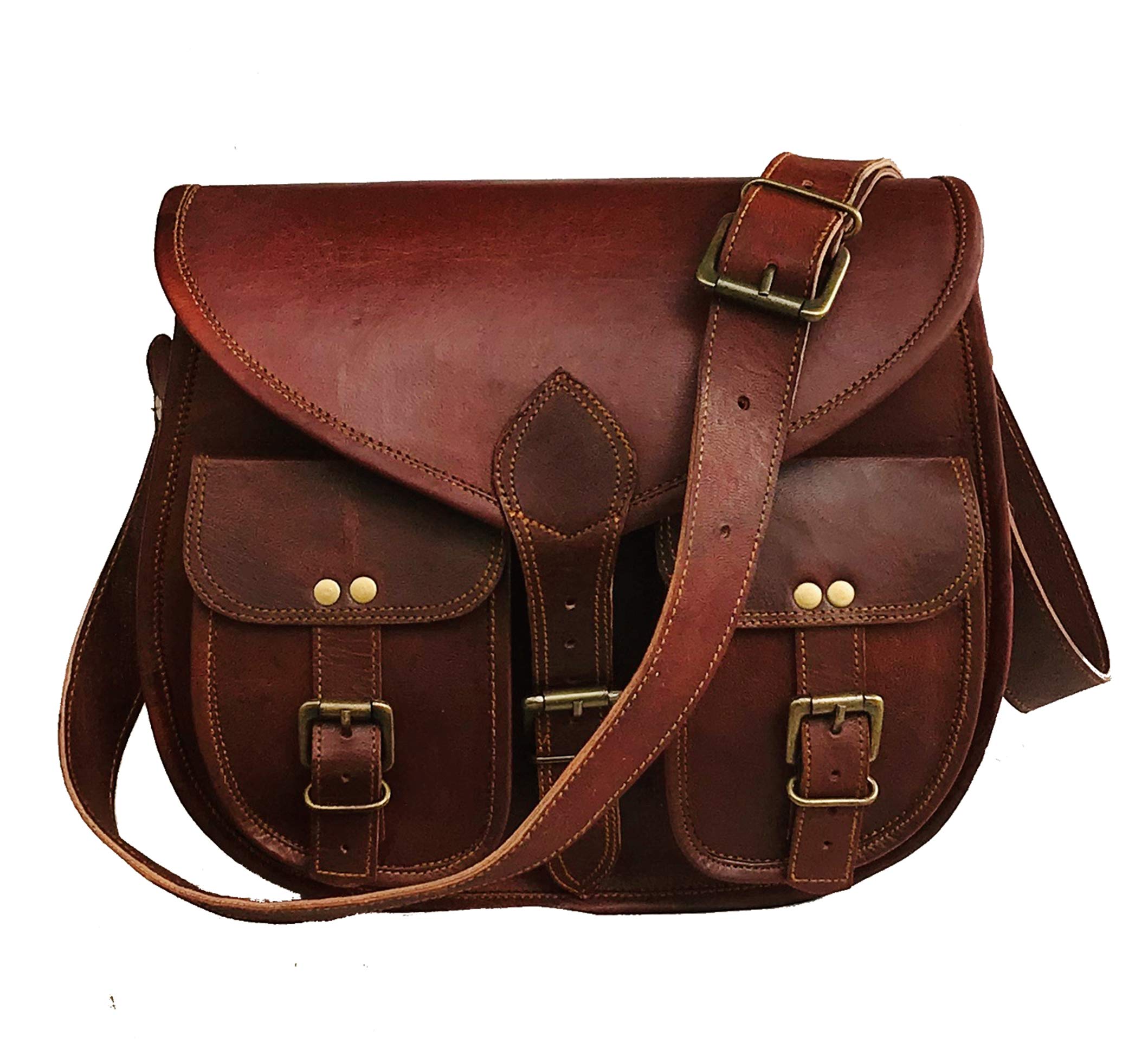 Genuine Leather Crossbody Purse for Women - 14 Inch Shoulder Bag & Satchel Handbag, Stylish Tote for Travel, Work & Everyday Use