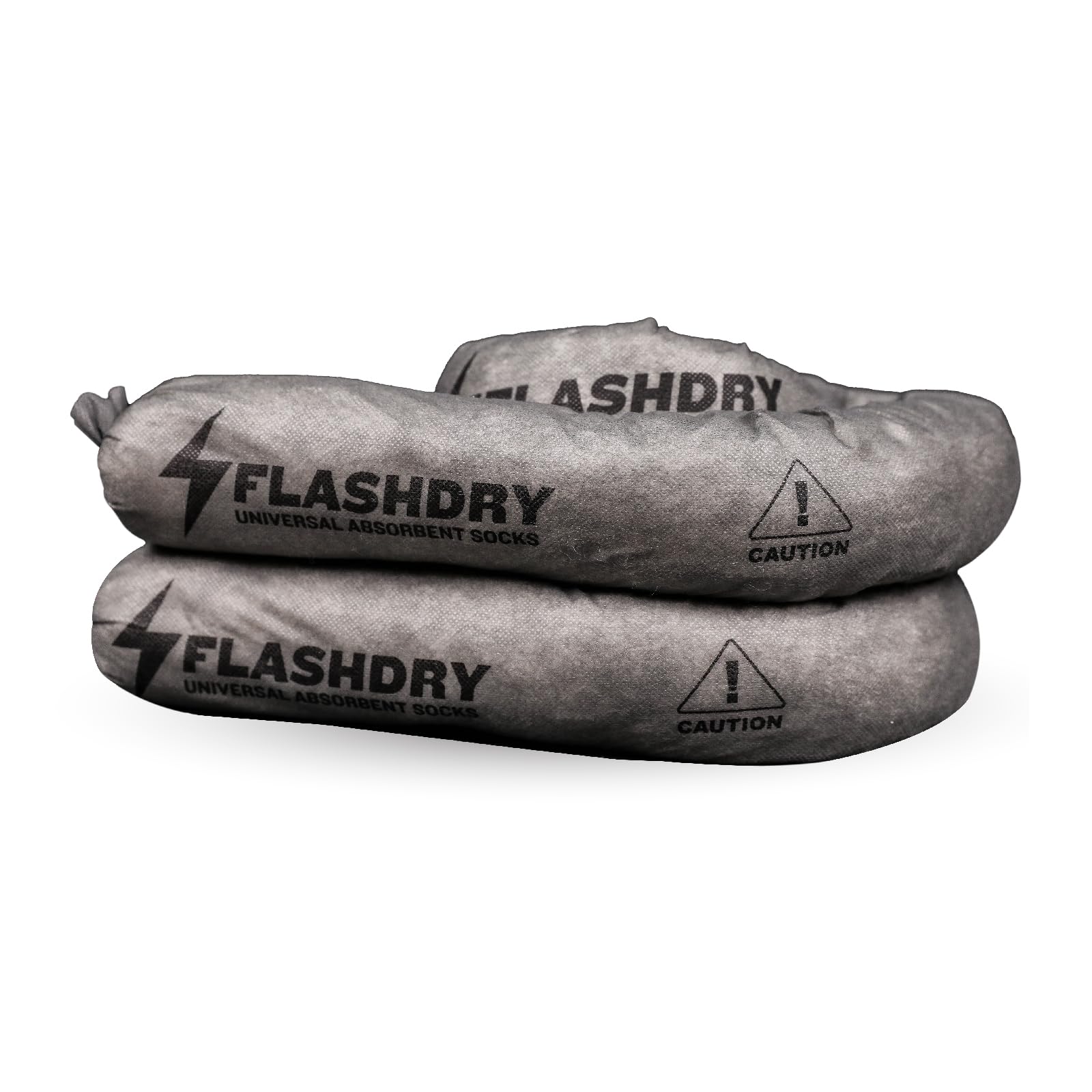 FlashDry Pro Portable Complete Spill Kit - 15 Absorbent Pads, 2 Sorbent Socks, Nitrile Gloves & More | Emergency Oil & Chemical Leak Cleanup for Garage, Workshop, Industrial Use