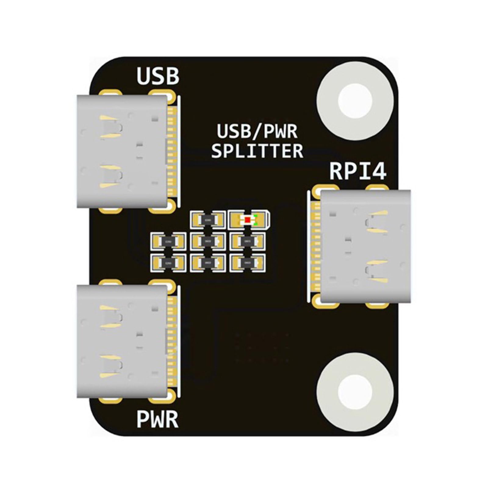 NYCEMAKEUP USB Power Splitter - Efficient Power Distribution for Raspberry Pi, BliKVM, PiKVM & KVM Over IP - USB Hub Replacement for Video & Multiple Devices - Perfect for Home Office, Server Rooms & Remote IT Management