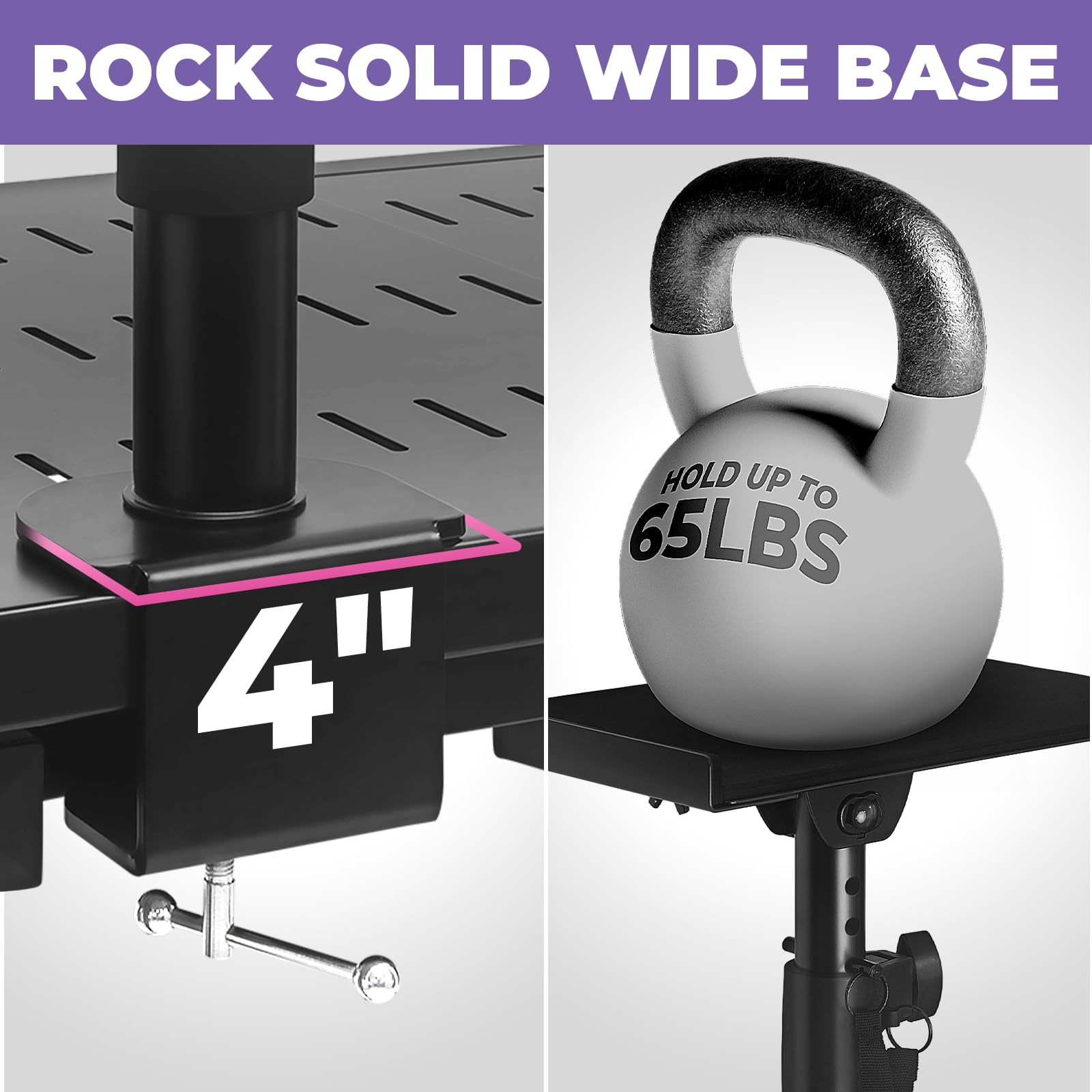 Adjustable Laptop Desk Mount Stand - 9x12.5